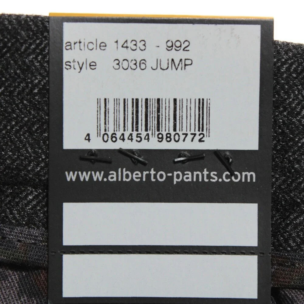 Alberto NWT Jump Cozy Jersey Casual Pants Size 33 US Slim Fit Gray Viscose Blend